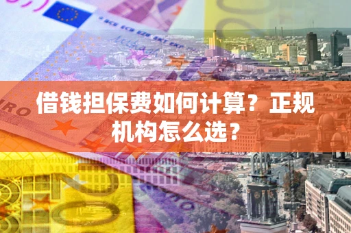 武汉借钱担保费如何计算？正规机构怎么选？