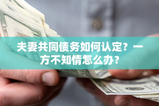 武汉夫妻共同债务如何认定？一方不知情怎么办？