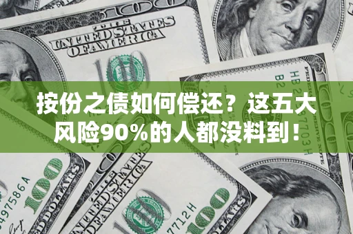 武汉按份之债如何偿还？这五大风险90%的人都没料到！