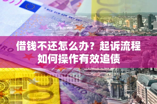武汉借钱不还怎么办？起诉流程如何操作有效追债