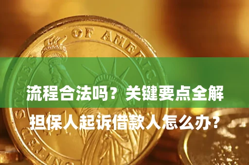 武汉

担保人起诉借款人怎么办？流程合法吗？关键要点全解析