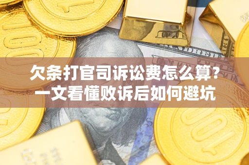 武汉欠条打官司诉讼费怎么算？一文看懂败诉后如何避坑