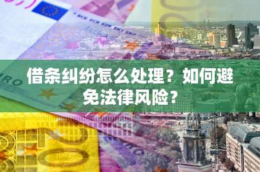 武汉借条纠纷怎么处理？如何避免法律风险？